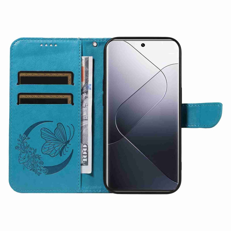 For Xiaomi 14 Pro Swallowtail Butterfly Embossed Leather Phone Case