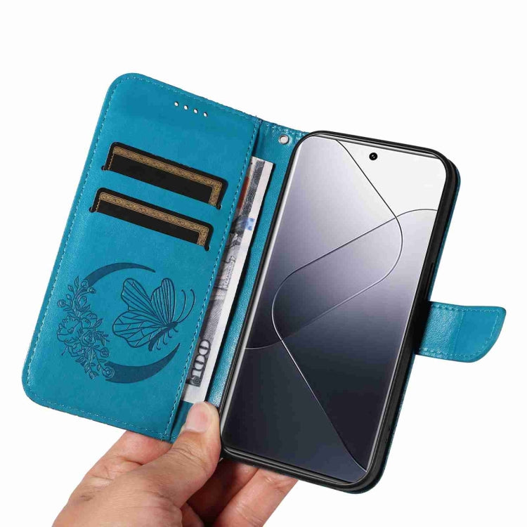 For Xiaomi 14 Pro Swallowtail Butterfly Embossed Leather Phone Case