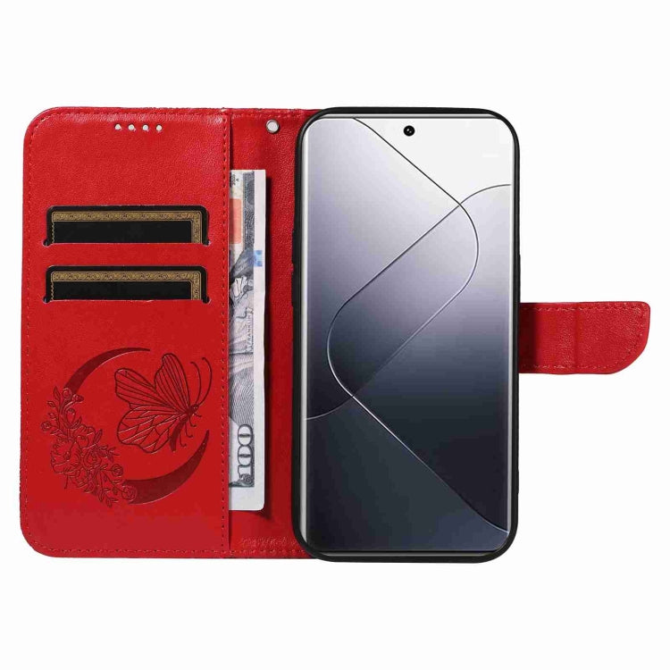 For Xiaomi 14 Pro Swallowtail Butterfly Embossed Leather Phone Case