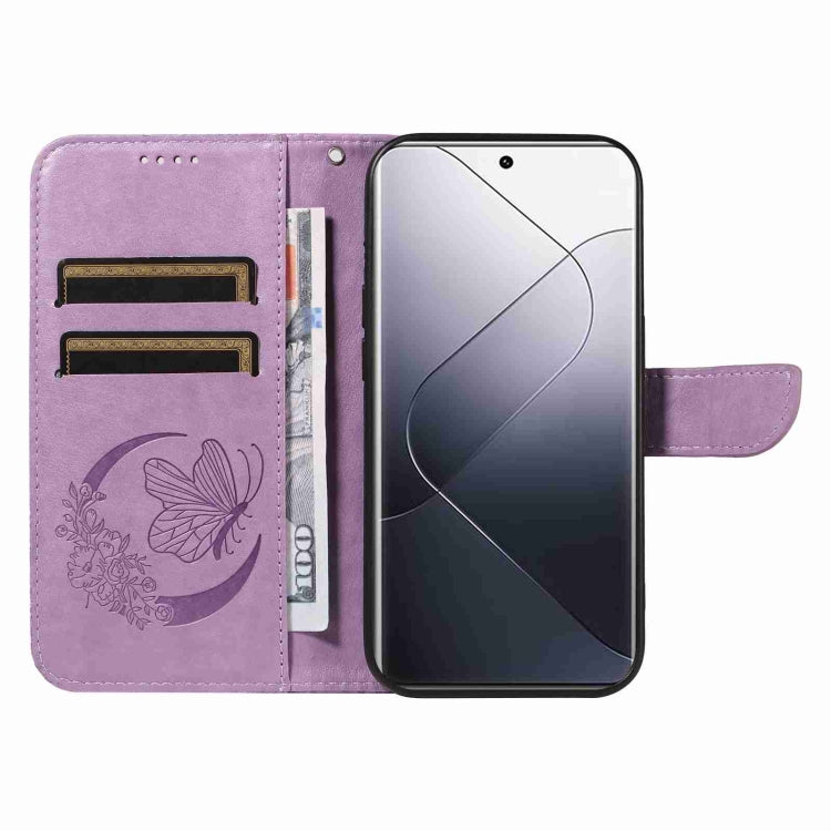 For Xiaomi 14 Pro Swallowtail Butterfly Embossed Leather Phone Case