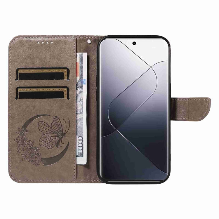 For Xiaomi 14 Pro Swallowtail Butterfly Embossed Leather Phone Case