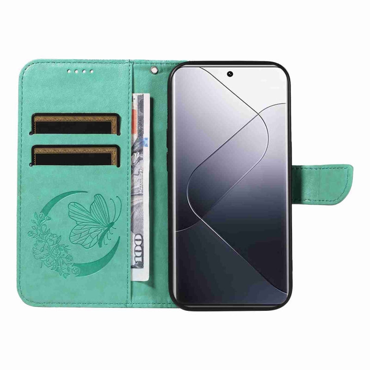 For Xiaomi 14 Pro Swallowtail Butterfly Embossed Leather Phone Case