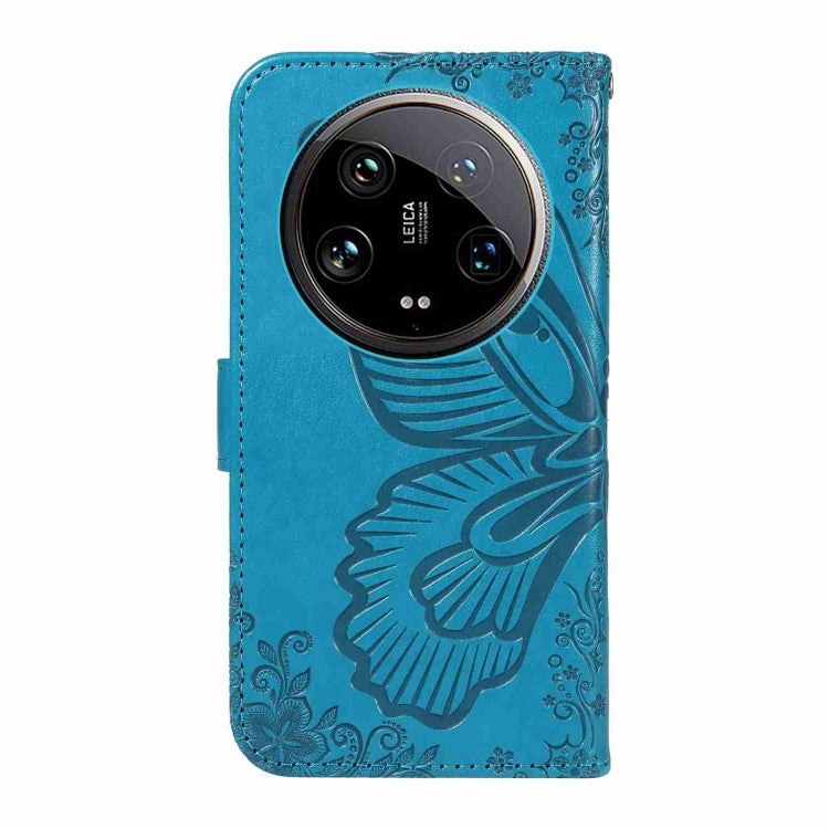 For Xiaomi 14 Ultra Swallowtail Butterfly Embossed Leather Phone Case