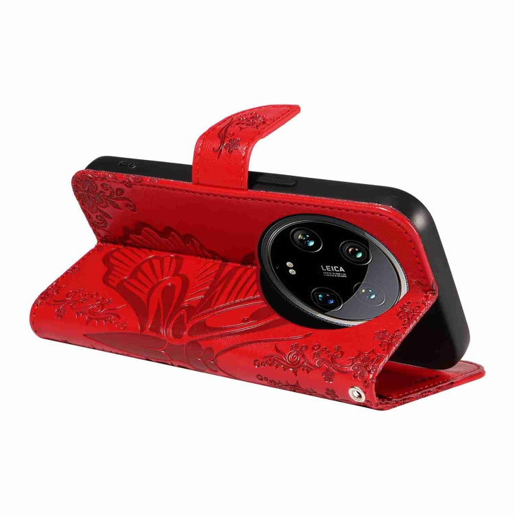 For Xiaomi 14 Ultra Swallowtail Butterfly Embossed Leather Phone Case