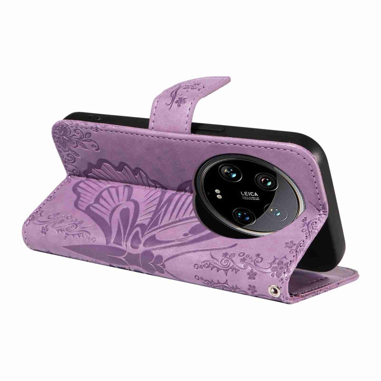For Xiaomi 14 Ultra Swallowtail Butterfly Embossed Leather Phone Case