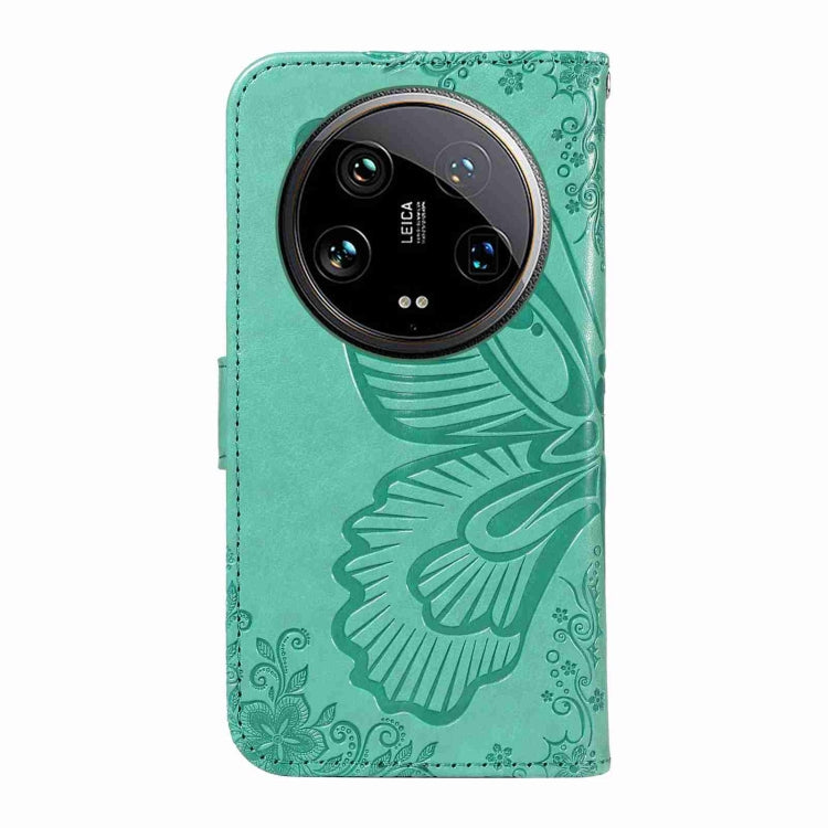 For Xiaomi 14 Ultra Swallowtail Butterfly Embossed Leather Phone Case