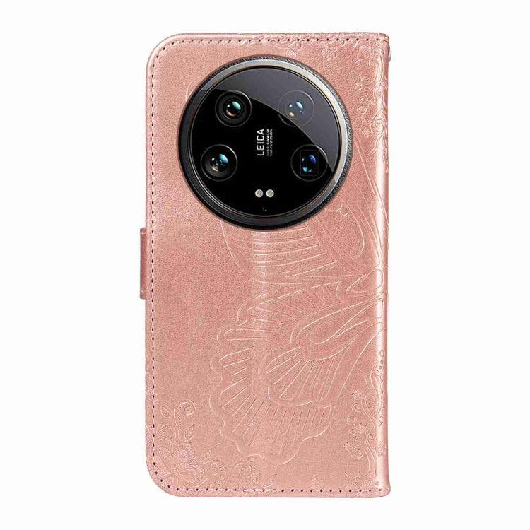 For Xiaomi 14 Ultra Swallowtail Butterfly Embossed Leather Phone Case