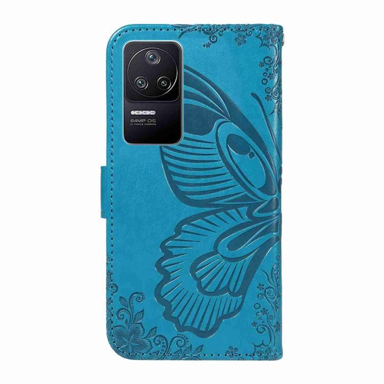 For Xiaomi Poco F4 5G / Redmi K40S Swallowtail Butterfly Embossed Leather Phone Case