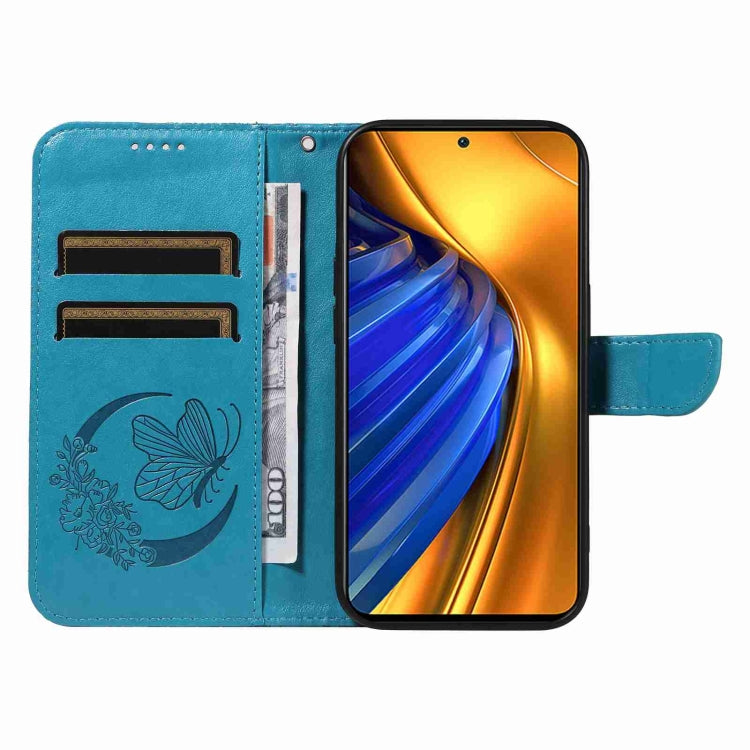 For Xiaomi Poco F4 5G / Redmi K40S Swallowtail Butterfly Embossed Leather Phone Case