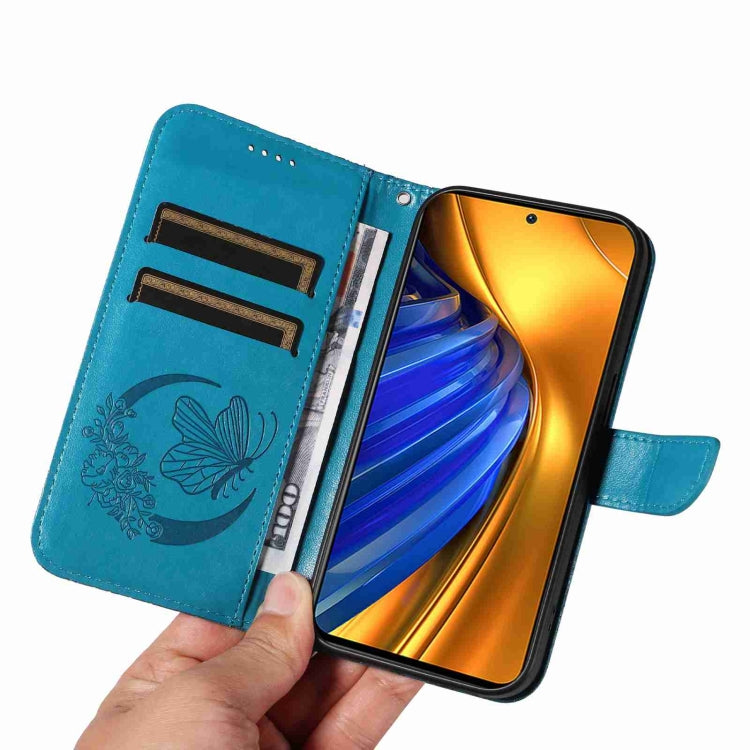 For Xiaomi Poco F4 5G / Redmi K40S Swallowtail Butterfly Embossed Leather Phone Case