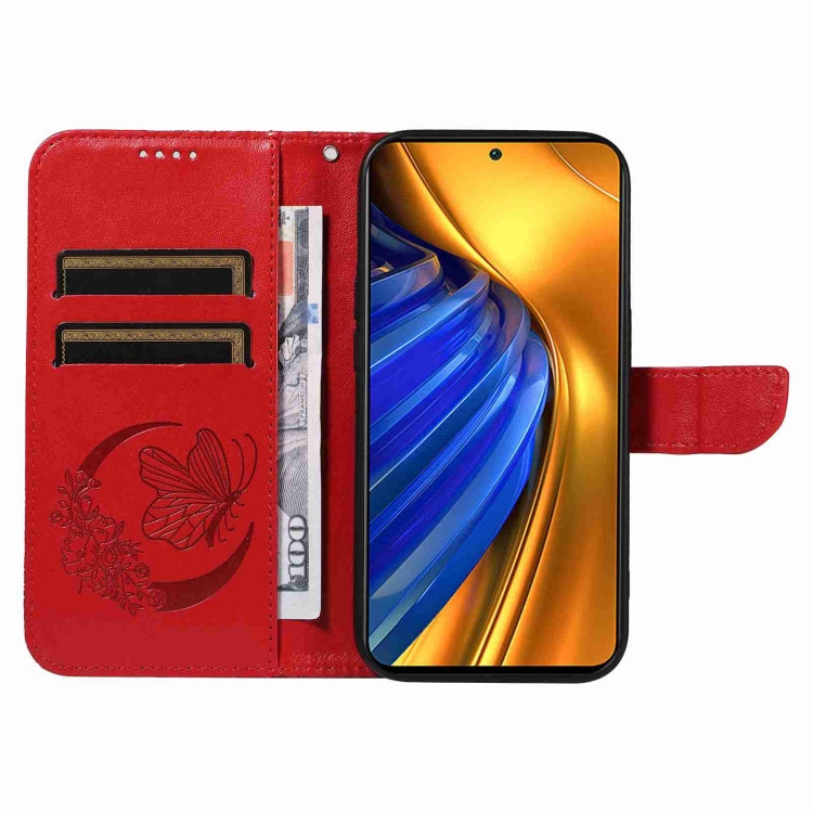 For Xiaomi Poco F4 5G / Redmi K40S Swallowtail Butterfly Embossed Leather Phone Case