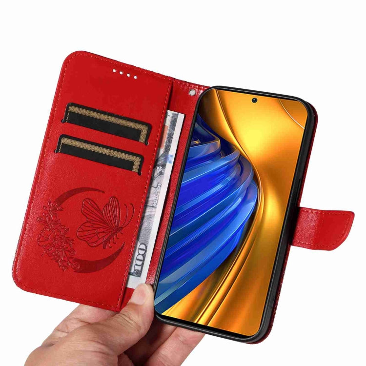 For Xiaomi Poco F4 5G / Redmi K40S Swallowtail Butterfly Embossed Leather Phone Case