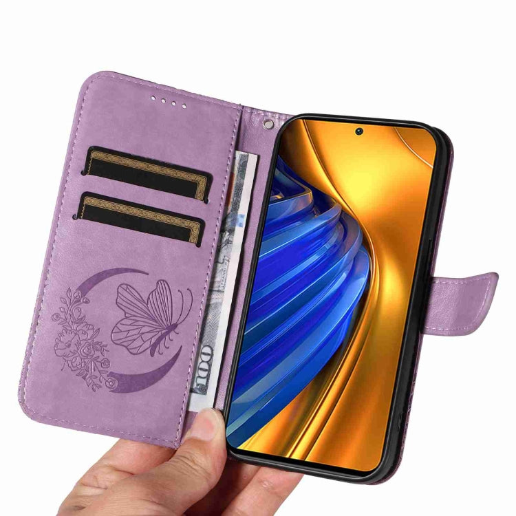 For Xiaomi Poco F4 5G / Redmi K40S Swallowtail Butterfly Embossed Leather Phone Case