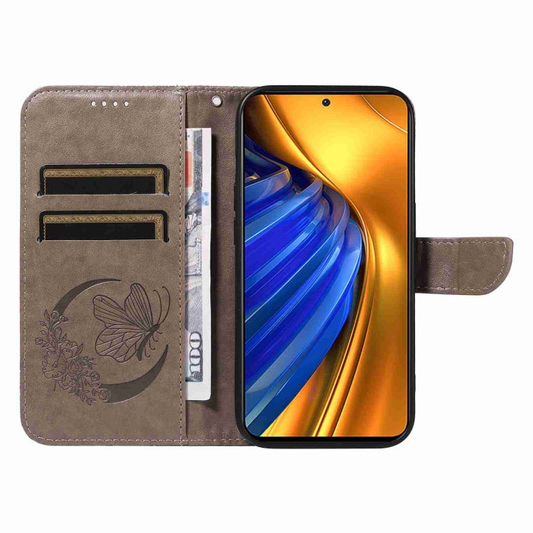 For Xiaomi Poco F4 5G / Redmi K40S Swallowtail Butterfly Embossed Leather Phone Case