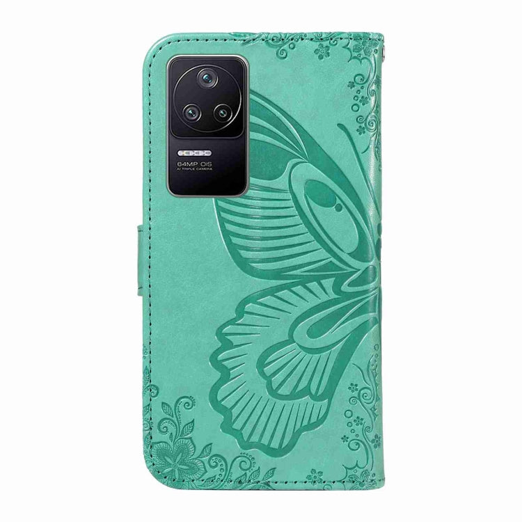 For Xiaomi Poco F4 5G / Redmi K40S Swallowtail Butterfly Embossed Leather Phone Case