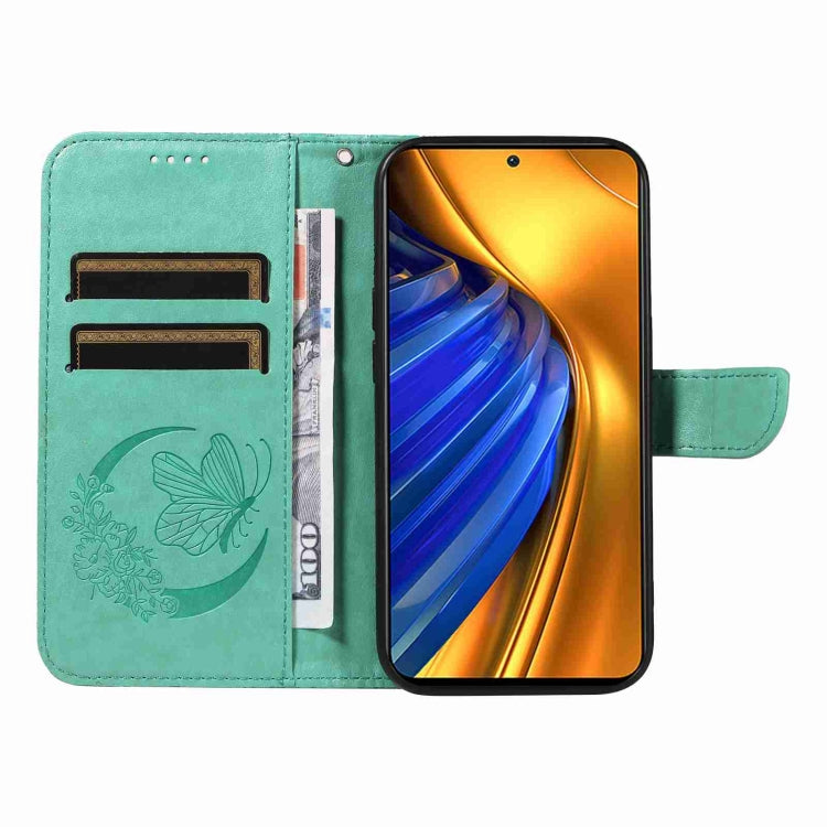 For Xiaomi Poco F4 5G / Redmi K40S Swallowtail Butterfly Embossed Leather Phone Case