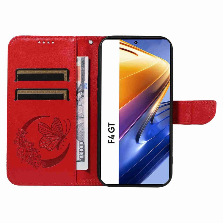For Xiaomi Poco F4 GT Swallowtail Butterfly Embossed Leather Phone Case