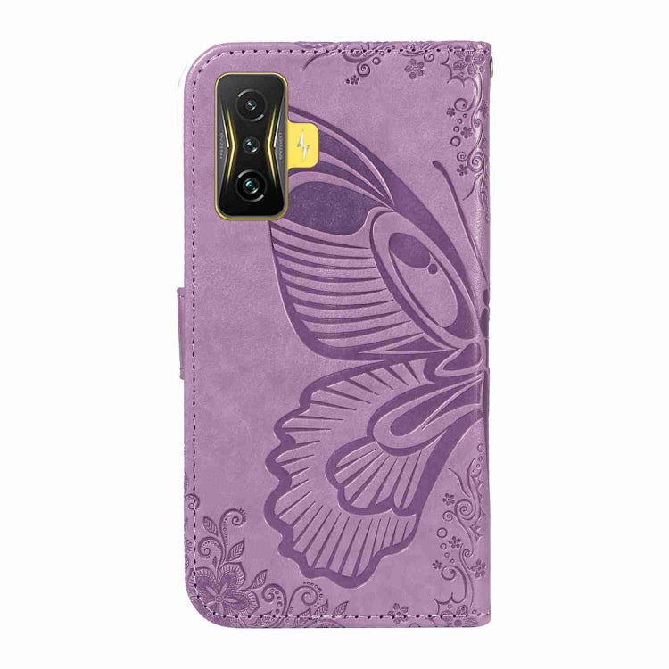For Xiaomi Poco F4 GT Swallowtail Butterfly Embossed Leather Phone Case