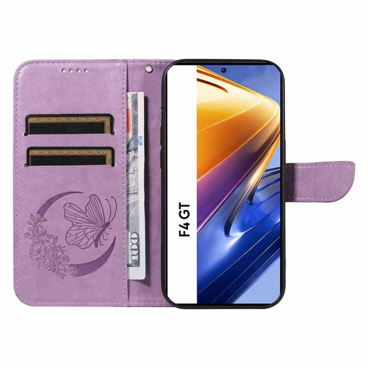 For Xiaomi Poco F4 GT Swallowtail Butterfly Embossed Leather Phone Case