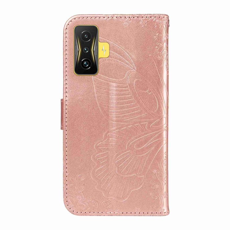 For Xiaomi Poco F4 GT Swallowtail Butterfly Embossed Leather Phone Case