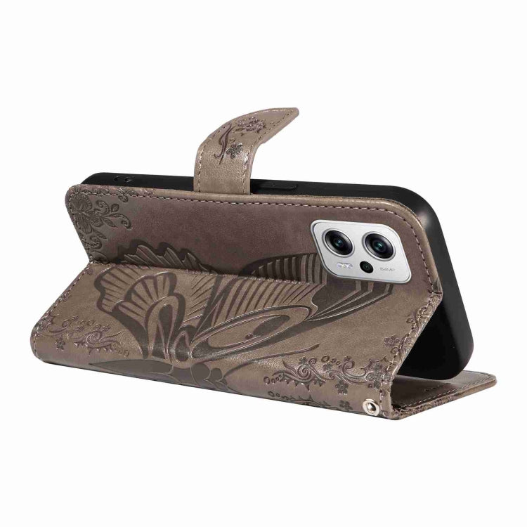 For Xiaomi Redmi Note 12T Pro Swallowtail Butterfly Embossed Leather Phone Case