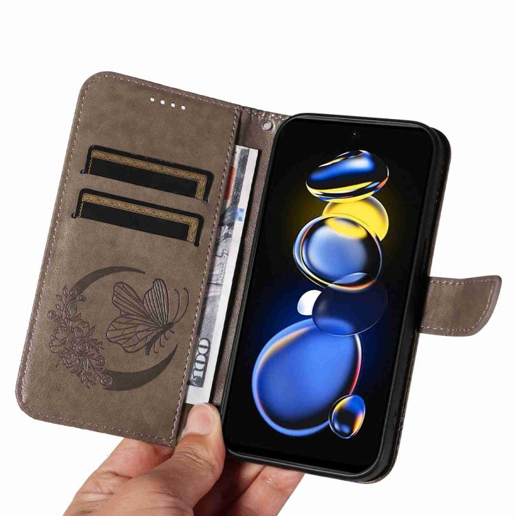 For Xiaomi Redmi Note 12T Pro Swallowtail Butterfly Embossed Leather Phone Case