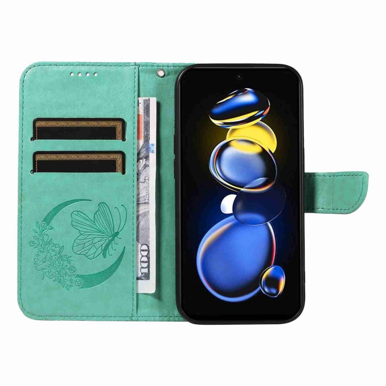 For Xiaomi Redmi Note 12T Pro Swallowtail Butterfly Embossed Leather Phone Case