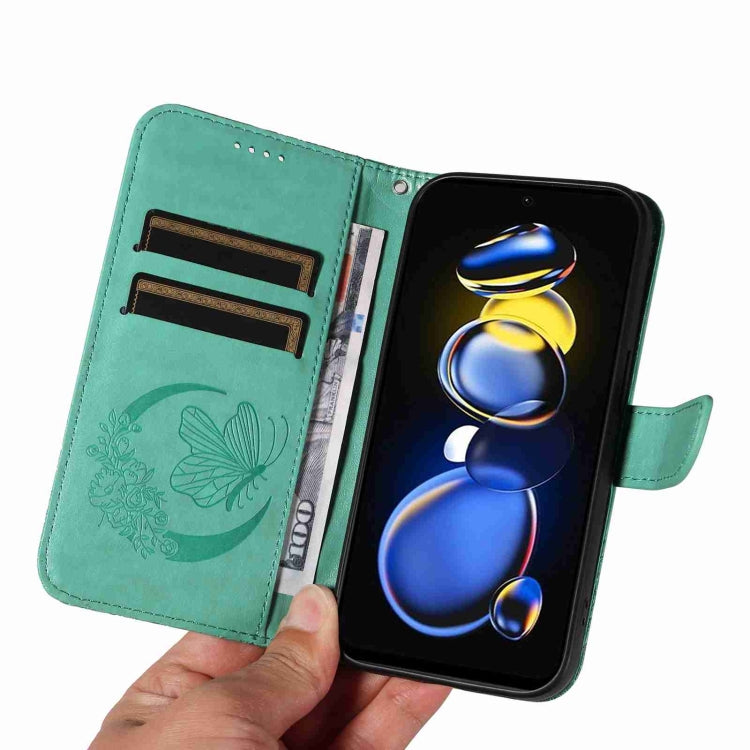 For Xiaomi Redmi Note 12T Pro Swallowtail Butterfly Embossed Leather Phone Case