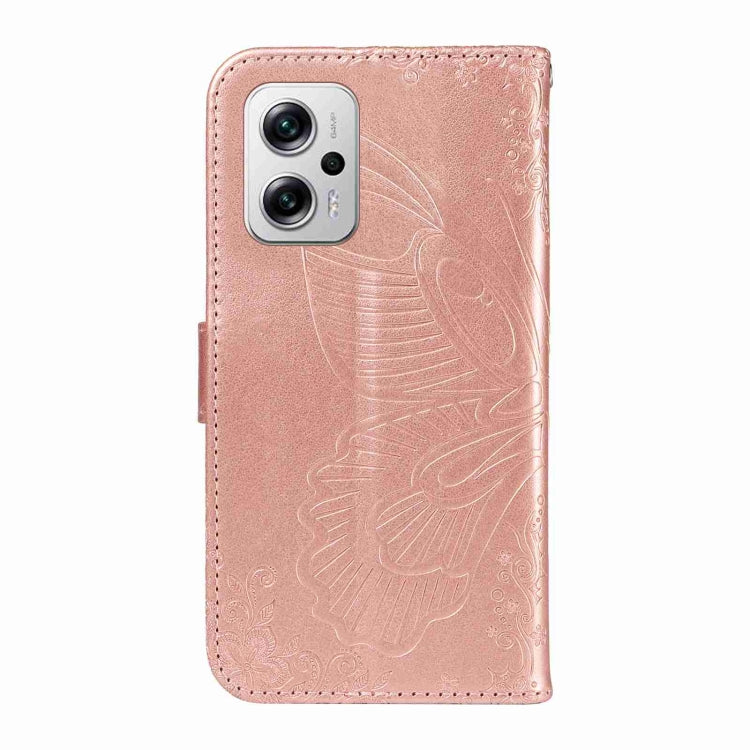 For Xiaomi Redmi Note 12T Pro Swallowtail Butterfly Embossed Leather Phone Case