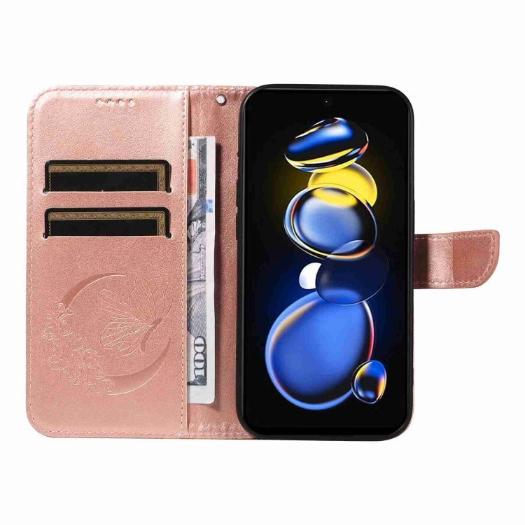 For Xiaomi Redmi Note 12T Pro Swallowtail Butterfly Embossed Leather Phone Case
