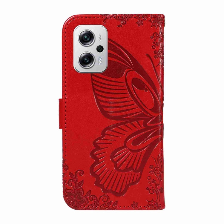 For Xiaomi Redmi K50i / Note 11 Pro+ 5G Swallowtail Butterfly Embossed Leather Phone Case