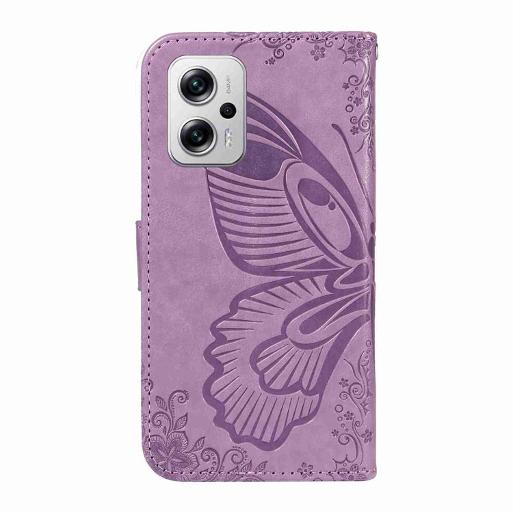 For Xiaomi Poco X4 GT Swallowtail Butterfly Embossed Leather Phone Case
