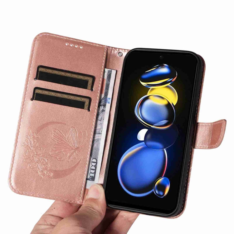 For Xiaomi Poco X4 GT Swallowtail Butterfly Embossed Leather Phone Case