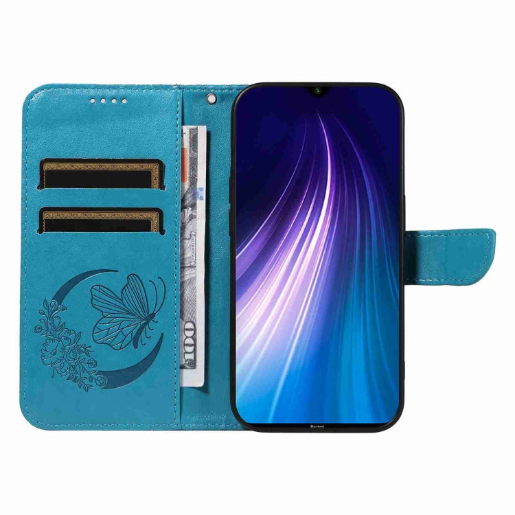 For Xiaomi Redmi Note 8 Swallowtail Butterfly Embossed Leather Phone Case