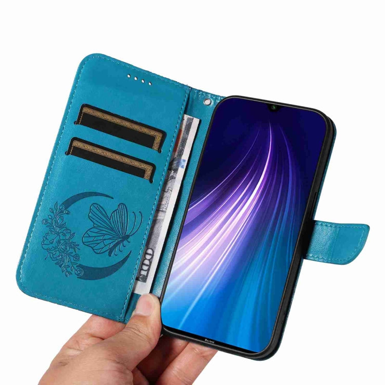 For Xiaomi Redmi Note 8 Swallowtail Butterfly Embossed Leather Phone Case
