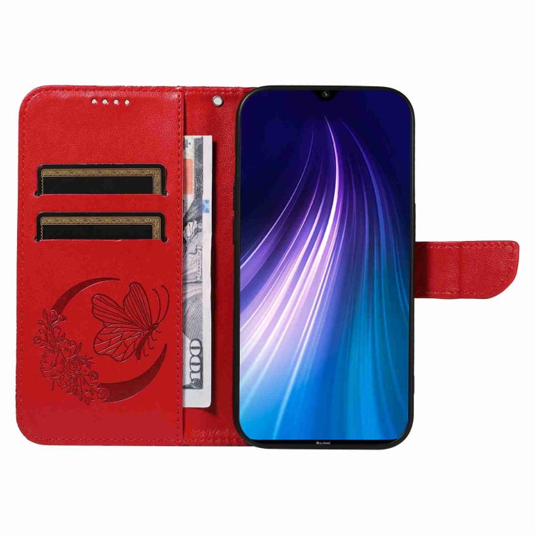 For Xiaomi Redmi Note 8 Swallowtail Butterfly Embossed Leather Phone Case