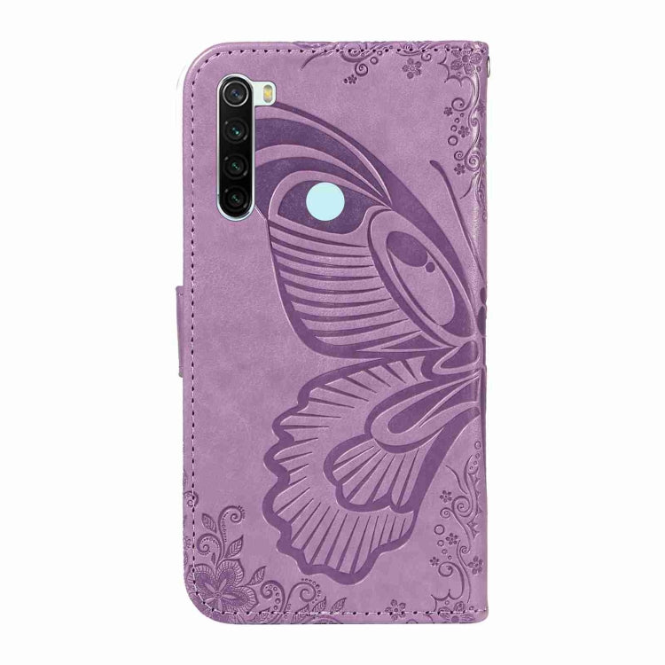 For Xiaomi Redmi Note 8 Swallowtail Butterfly Embossed Leather Phone Case