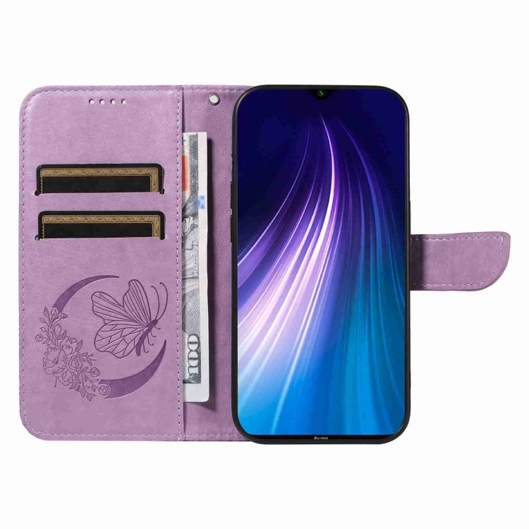 For Xiaomi Redmi Note 8 Swallowtail Butterfly Embossed Leather Phone Case