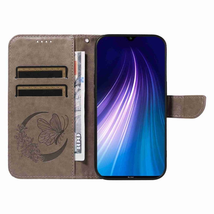 For Xiaomi Redmi Note 8 Swallowtail Butterfly Embossed Leather Phone Case