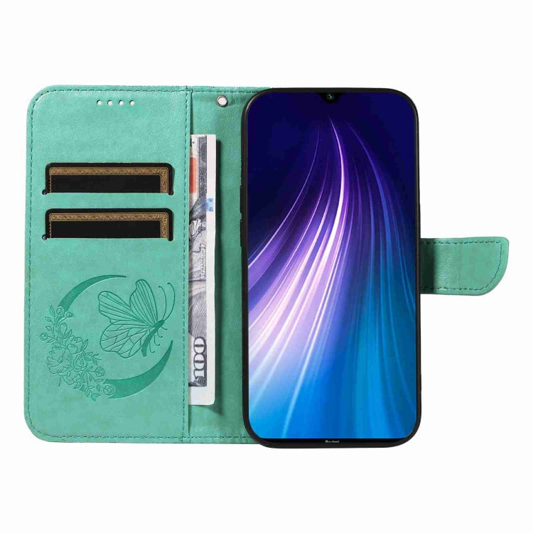 For Xiaomi Redmi Note 8 Swallowtail Butterfly Embossed Leather Phone Case