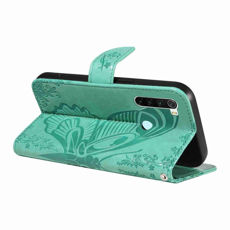 For Xiaomi Redmi Note 8 Swallowtail Butterfly Embossed Leather Phone Case