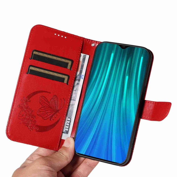 For Xiaomi Redmi Note 8 Pro Swallowtail Butterfly Embossed Leather Phone Case
