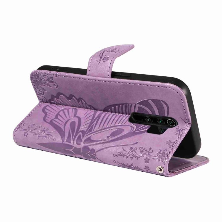 For Xiaomi Redmi Note 8 Pro Swallowtail Butterfly Embossed Leather Phone Case