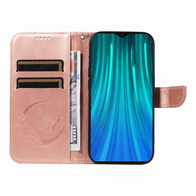 For Xiaomi Redmi Note 8 Pro Swallowtail Butterfly Embossed Leather Phone Case
