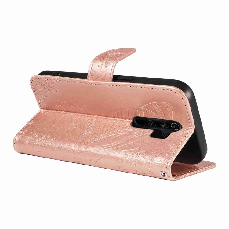 For Xiaomi Redmi Note 8 Pro Swallowtail Butterfly Embossed Leather Phone Case