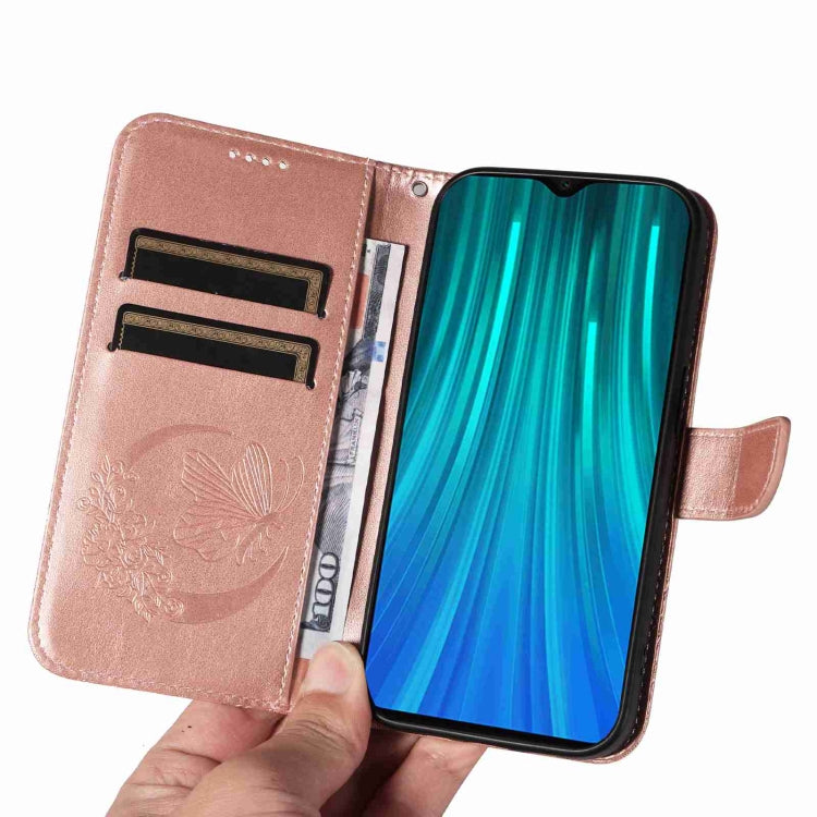 For Xiaomi Redmi Note 8 Pro Swallowtail Butterfly Embossed Leather Phone Case