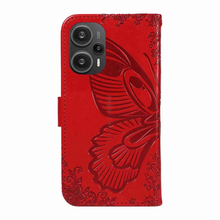 For Xiaomi Redmi Note 12 Turbo / Poco F5 Swallowtail Butterfly Embossed Leather Phone Case