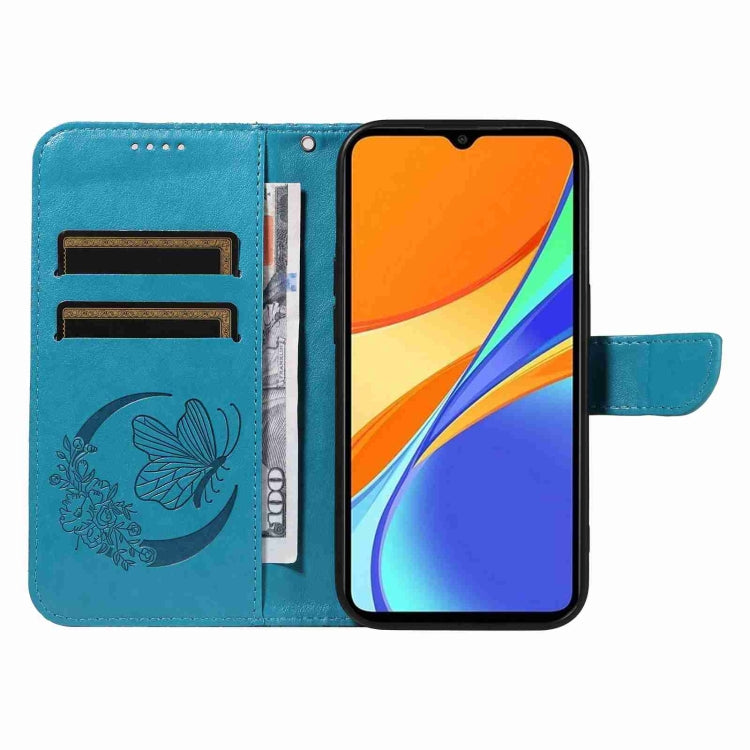 For Xiaomi Redmi 9C Swallowtail Butterfly Embossed Leather Phone Case