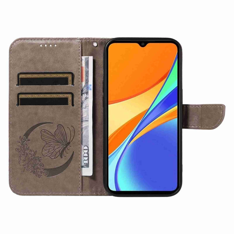For Xiaomi Redmi 9C Swallowtail Butterfly Embossed Leather Phone Case