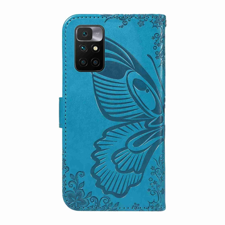 For Xiaomi Redmi 10 4G / 10 Prime Swallowtail Butterfly Embossed Leather Phone Case
